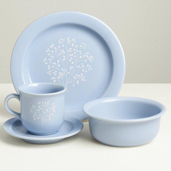 Essence 3-Piece Set   Salad Plate, Bowl, Cup & Saucer  Vintage 1980s - Picture 1 of 16